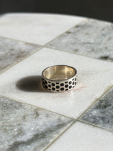 Load image into Gallery viewer, Black Enamel Sterling Silver Band Size 5
