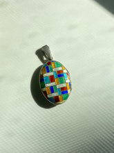 Load image into Gallery viewer, Enamel Sterling Silver Vintage Locket Pendant
