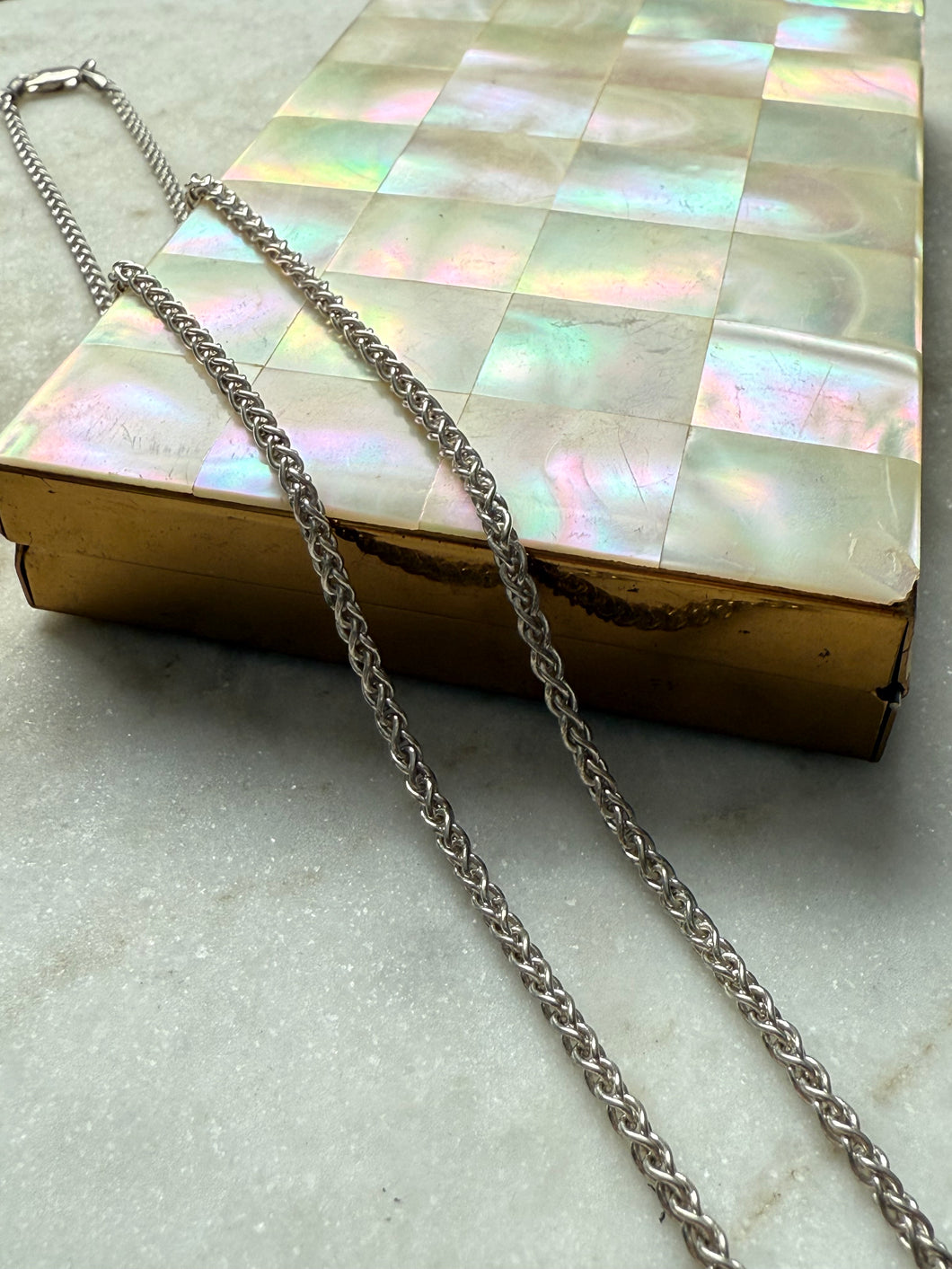 Italian Franco Link Sterling Silver Chain 19.5”