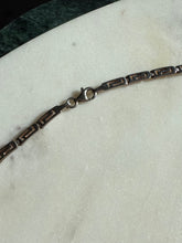 Load image into Gallery viewer, Vintage Lapis Greek Key Sterling Silver Necklace 17”
