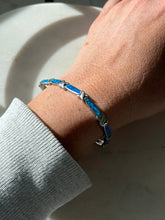 Load image into Gallery viewer, Sterling Silver Opal Inlay Bracelet 7”
