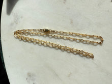 Load image into Gallery viewer, Italian Gold Vermeil Paperclip Link Chain 20”
