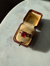Load image into Gallery viewer, Red Synthetic Stone &amp; Spinel Gold Vermeil Ring Size 6
