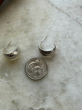 Load image into Gallery viewer, Vintage Sterling Silver Half Hoop Earrings
