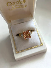 Load image into Gallery viewer, Square Stone Gold Vermeil Ring Size 7.25
