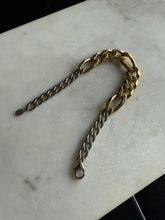 Load image into Gallery viewer, Two-Toned Sterling Silver Chunky Figaro Bracelet 7”
