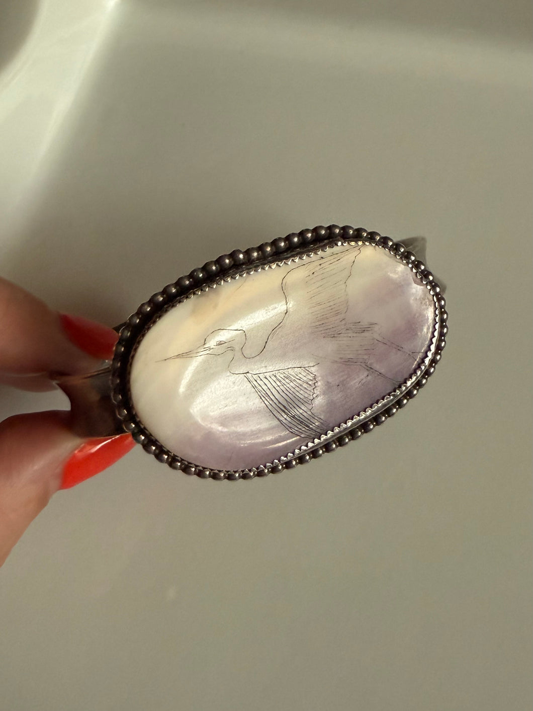 Mexico Chunky Sterling Silver Cuff Bracelet 6.25”