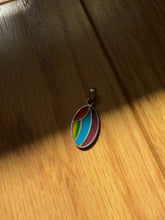 Load image into Gallery viewer, Rainbow Enamel Sterling Silver Pendant
