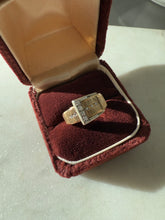 Load image into Gallery viewer, Vintage Two-Toned Solid 14k Gold Diamond Buckle Ring Size 5
