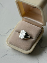 Load image into Gallery viewer, Antique Engraved Signet Sterling Ring Size 6.75
