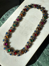 Load image into Gallery viewer, Vintage 1980s Gripoix Style Cabochon Chunky Costume Necklace 18”
