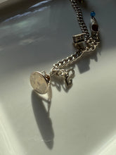 Load image into Gallery viewer, Chunky 900 Silver Vintage Charm Bracelet 7.25”
