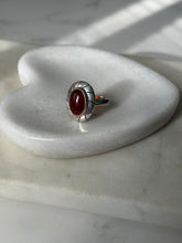 Load image into Gallery viewer, Vintage Carnelian Sterling Silver Ring Size 8
