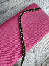 Load image into Gallery viewer, Green Glass Sterling Silver Tennis Bracelet 7.5”
