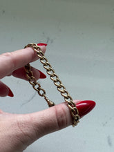 Load image into Gallery viewer, Gold Fill Etched Cuban Curb Link Bracelet w/ Large Spring Ring 7.5”
