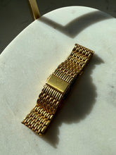 Load image into Gallery viewer, Wide Goldtone Panther Link White Face Watch 7”
