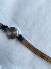 Load image into Gallery viewer, Timex Black Leather Vintage Silver-Toned Watch
