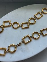 Load image into Gallery viewer, Monet Vintage Goldtone Bamboo Link Necklace 25”
