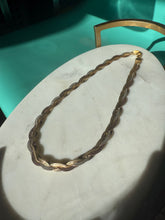 Load image into Gallery viewer, Italian Braided Dusted Gold Vermeil Chain 18”
