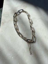 Load image into Gallery viewer, Rare Vintage Sterling Silver Paperclip Link Bracelet
