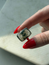 Load image into Gallery viewer, Moss Agate Sterling Silver Ring Size 7.25
