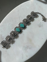 Load image into Gallery viewer, Egyptian Revival Silver Plate Scarab Beetle Bracelet
