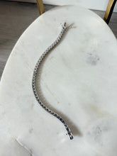 Load image into Gallery viewer, Synthetic Mystic Blue Topaz Sterling Silver Tennis Bracelet 7.5”
