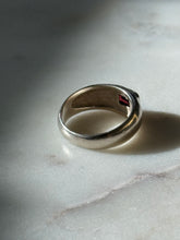 Load image into Gallery viewer, Vintage Garnet Sterling Silver Ring Size 8.75
