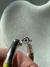 Load image into Gallery viewer, Slime Green Enamel Sterling Silver Milor Italy Hinged Bangle Bracelet
