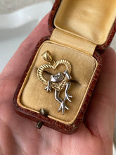 Load image into Gallery viewer, Frog Heart Two-Toned 10k Gold Pendant
