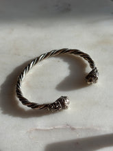 Load image into Gallery viewer, Lion Head Viking Sterling Cuff Bracelet
