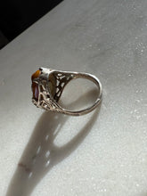 Load image into Gallery viewer, Carved Face Sterling Silver Ring Size 7.75

