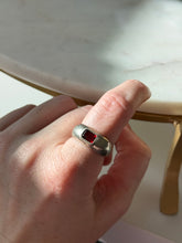 Load image into Gallery viewer, Vintage Garnet Sterling Silver Ring Size 8.75
