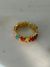 Load image into Gallery viewer, Colorful Gold Vermeil Ring Size 11
