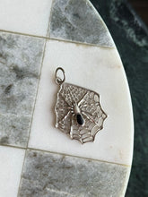 Load image into Gallery viewer, Black Onyx Spider Web Pendant Sterling Silver
