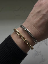 Load image into Gallery viewer, Vintage Artist Signed Mother of Pearl Sterling Cuff Bracelet
