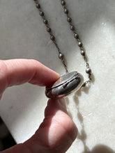 Load image into Gallery viewer, Antique Rosary Hinged Locket Necklace 18”
