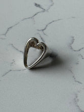 Load image into Gallery viewer, Chunky Heart Cutout Sterling Silver Ring Size 5.75
