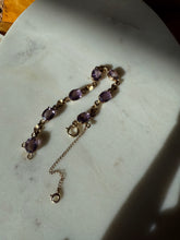Load image into Gallery viewer, Amethyst 1/20 12k Gold Fill Bracelet 6.75”
