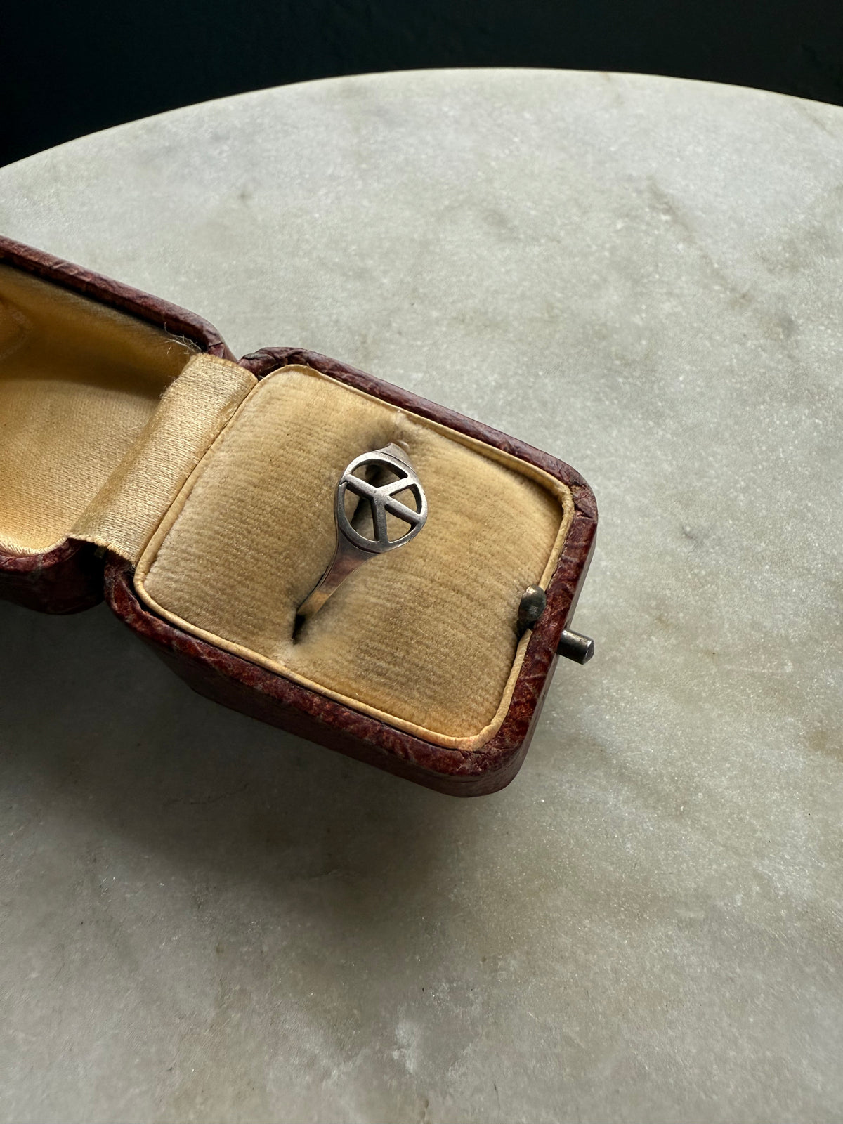 Peace Sign Sterling Silver Ring