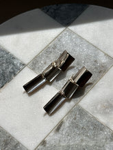 Load image into Gallery viewer, Modernist Vintage Sterling Silver Panel Dangle Earrings
