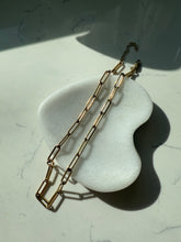 Load image into Gallery viewer, Gold Vermeil Paperclip Link Chain 16”-18”
