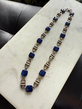 Load image into Gallery viewer, Vintage Lapis 950 Silver Chain 18.5”
