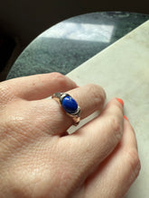 Load image into Gallery viewer, Sodalite Sterling Silver Hearts Ring Size 6.25

