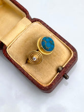 Load image into Gallery viewer, Turquoise Gold Vermeil Ring
