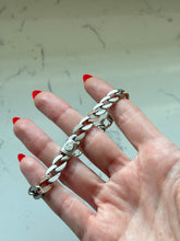 Load image into Gallery viewer, Sterling Silver Two-Tone Cuban Link Bracelet 8”
