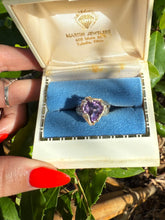 Load image into Gallery viewer, Purple Gemstone Sterling Silver Ring Size 6.25
