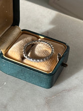 Load image into Gallery viewer, Vintage 14k White Gold Diamond Infinity Band Size 7.5
