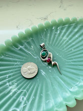 Load image into Gallery viewer, Ruby &amp; Emerald Sterling Silver Pendant
