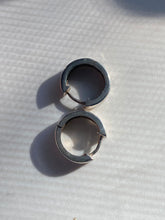 Load image into Gallery viewer, Clicker Hoop Vintage Sterling Silver Earrings
